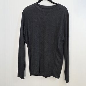 Polarmax Grey Crew Neck Long Sleeves Ski Winter Men's Base Layer T-Shirt Size L